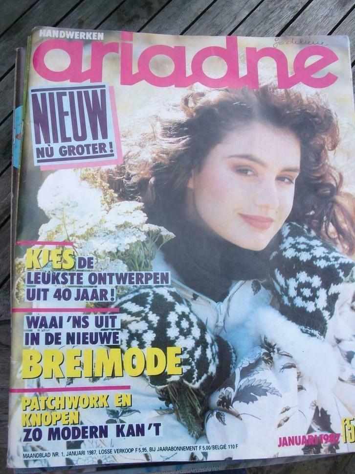 Vintage magazines Ariadne Handwerken - 1986 - 1987 - 1988, Boeken, Hobby en Vrije tijd, Gelezen, Breien en Haken, Ophalen of Verzenden