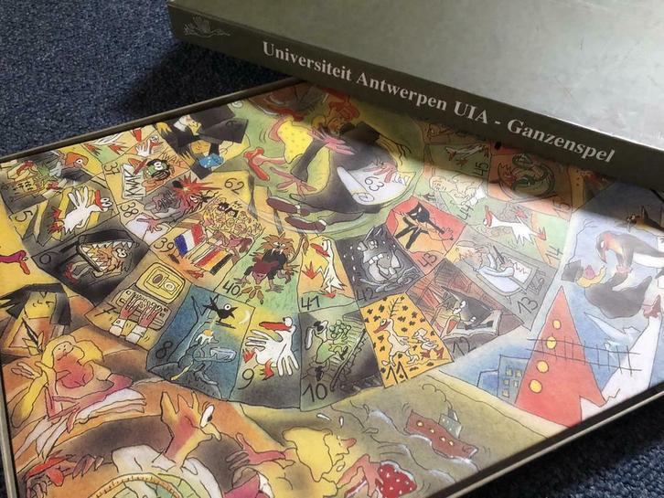 Ganzenspel - limited edition - Universiteit Antwerpen, Hobby en Vrije tijd, Gezelschapsspellen | Bordspellen, Zo goed als nieuw