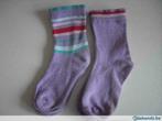 2 paar paarse sokjes - maat 28-30., Meisje, Gebruikt, Ophalen of Verzenden, Sokken