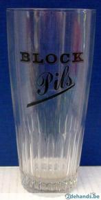 Bier brouwerij glas Block pils De Block Joostens Merchtem, Verzamelen, Biermerken, Ophalen of Verzenden, Gebruikt