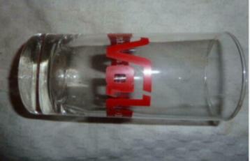 #A limonade glas VAL Orange Aktola Citron ' rood ' Haacht, Enlèvement ou Envoi, Neuf, Verre à soda