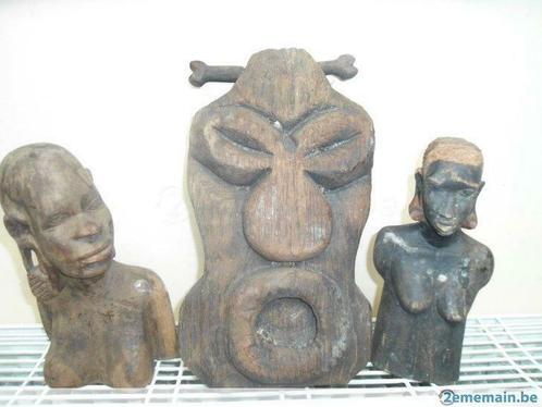 Lot de 3 Objets Anciens d'Afrique en Bon état géra., Antiquités & Art, Curiosités & Brocante
