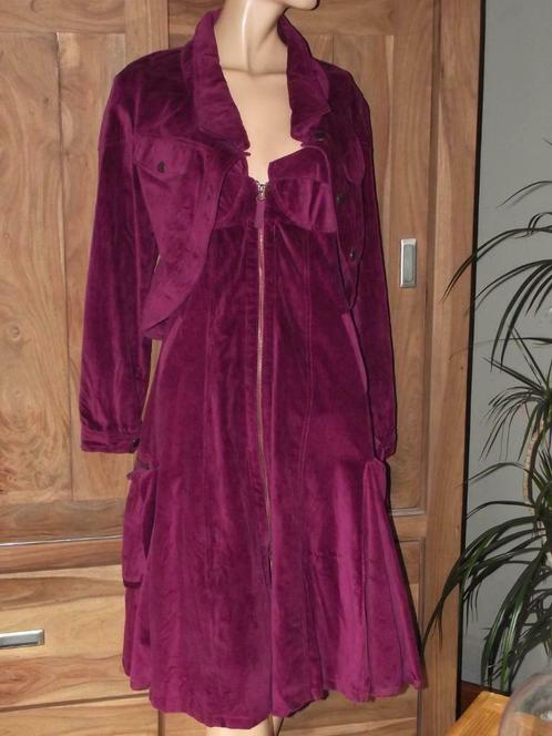 Superbe ensemble velours robe   veste NILL'S COLLECTION T.2, Kleding | Dames, Overige Dameskleding, Nieuw, Verzenden