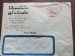 oude briefomslag ,, Librairie Génèrale ,, Brussel uit 1960, Ophalen of Verzenden, 1940 tot 1960, Knipsel(s)