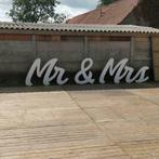 Grote sierlijke lichtletters Mr & Mrs voor huwelijk / trouw, Nieuw, Ophalen of Verzenden