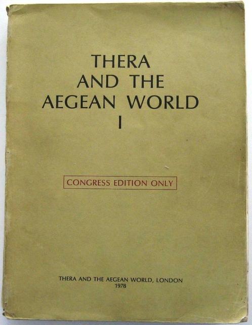 Thera and the Aegean World I PB Congress Edition Griekenland, Livres, Histoire mondiale, Utilisé, Europe, 14e siècle ou avant