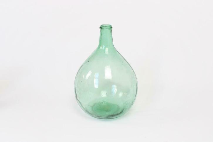 lichtgroene glazen dame jeanne, gistfles, Antiek en Kunst, Curiosa en Brocante, Ophalen