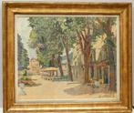 Schilderij :zicht op dorpplaats  1936 /  Leroux Henri, Enlèvement