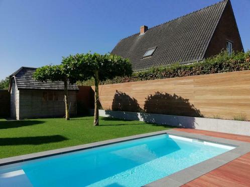 Wand in Thermowood - Tuinwand - Tuinafsluiting Thermowood, Jardin & Terrasse, Poteaux, Poutres & Planches, Neuf, Planches, Bois dur