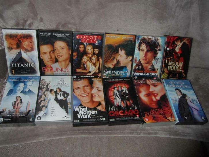 VHS videobanden  : titanic,  moulin rouge,  bounce,  e.d., Cd's en Dvd's, VHS | Film, Ophalen of Verzenden