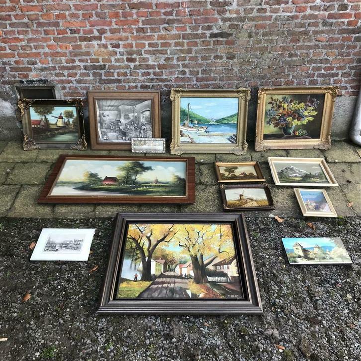 Schilderijen te koop, Antiek en Kunst, Kunst | Schilderijen | Klassiek, Ophalen of Verzenden