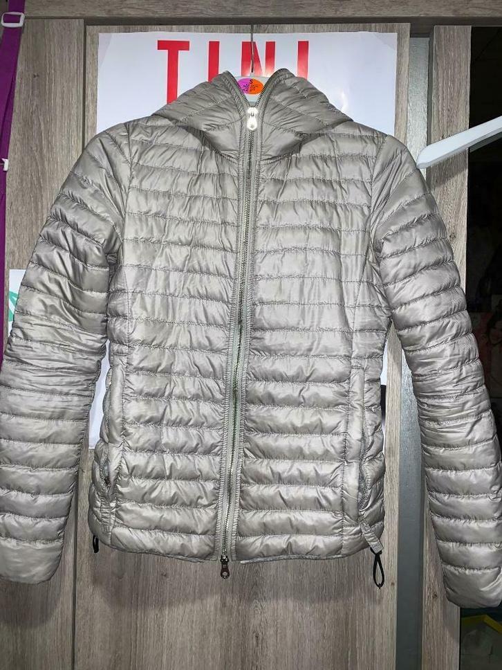 Jas Duvetica met echt ganzendons, Kleding | Dames, Jassen | Winter, Gedragen, Maat 34 (XS) of kleiner, Grijs, Ophalen of Verzenden