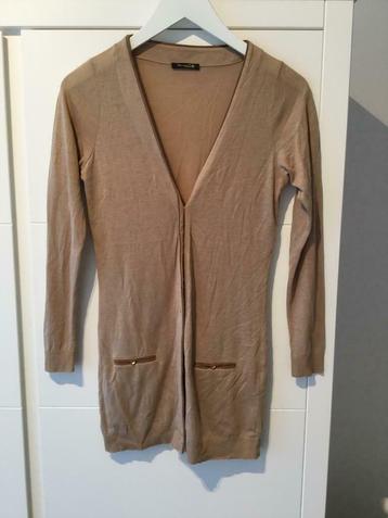Massimo Dutti, lange camel kleurige Gillet, nieuwstaat, XS, Enlèvement, Neuf
