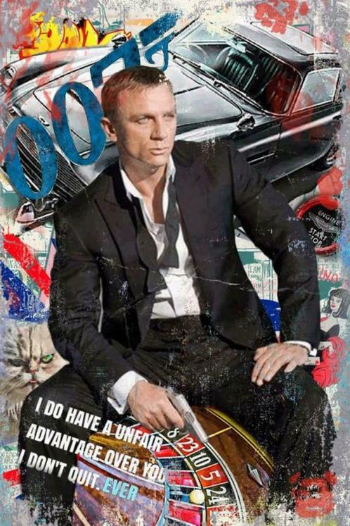 ARTWORK JAMES BOND 007 DANIEL CRAIG POSTER PAINTING, Verzamelen, Film en Tv, Nieuw, Film, Poster, Ophalen of Verzenden