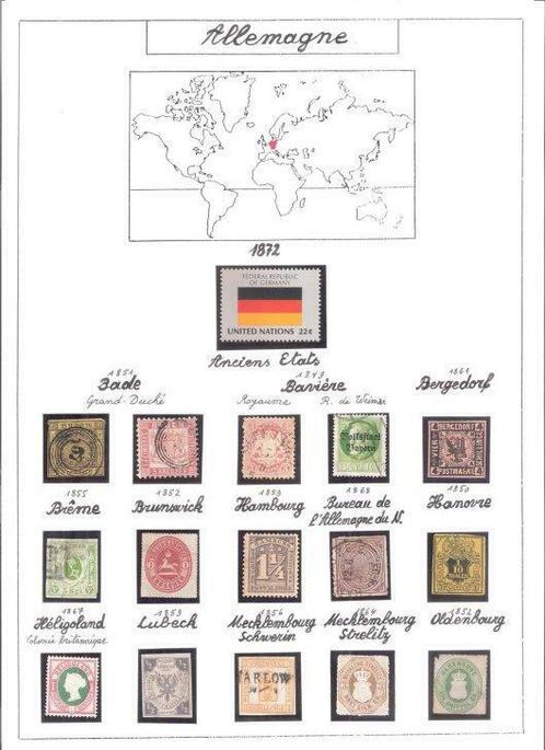 COLLECTION mondiale de timbres: 7 ALBUMS :1 timbre par pays, Postzegels en Munten, Postzegels | Thematische zegels, Gestempeld