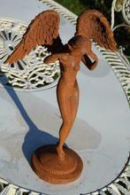 Ange pensif en fonte patinée, Enlèvement ou Envoi, Neuf, Autres matériaux, Ange