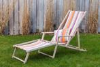 houten strandstoelen met voetenbank - opvouwbaar - hout, Autres couleurs, Enlèvement ou Envoi, Neuf