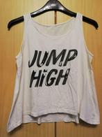 Cropped top blanc Jump high S/M H&M, Taille 36 (S), Sans manches, Porté, H&M