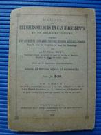 Manuel des 1ers secours vintage 1876, Enlèvement