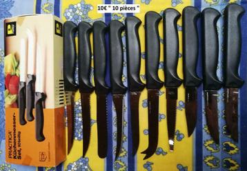 Couteaux de cuisine set de 10 pièces, Enlèvement, Neuf