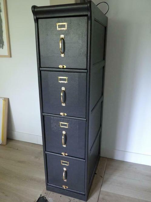 Vintage archiefkast, Antiek en Kunst, Curiosa en Brocante, Ophalen of Verzenden