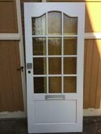 Porte extérieure en bois blanc avec 12 fenêtres teintées et, 75 à 150 cm, 150 à 225 cm, Autres types, Bois