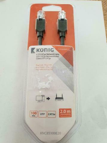 Cable UTP CAT5e--RJ45 male vers RJ45 male--2 mètres-Neuf...., Enlèvement ou Envoi, Neuf, Autres câbles