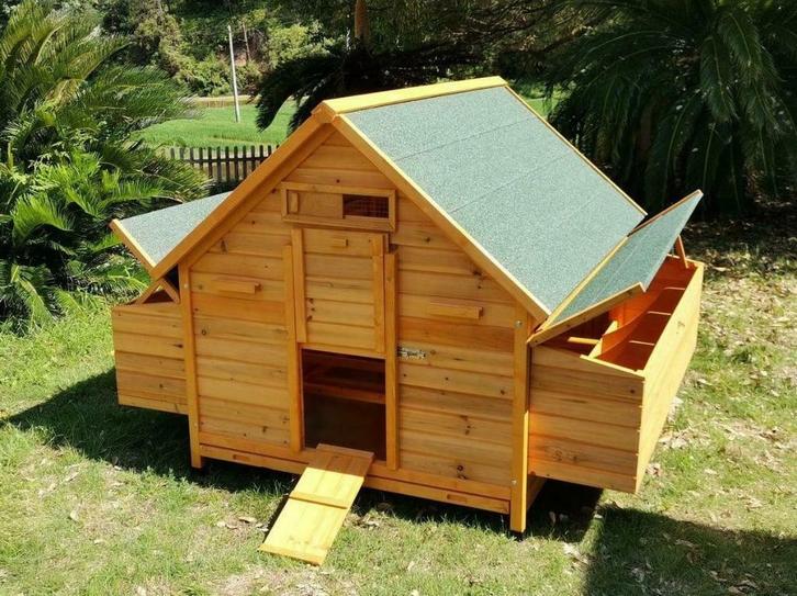 Poulailler GEANT poulailler XXL abri 18 poules coq volaille, Dieren en Toebehoren, Pluimvee | Toebehoren, Nieuw, Kippenhok of Kippenren