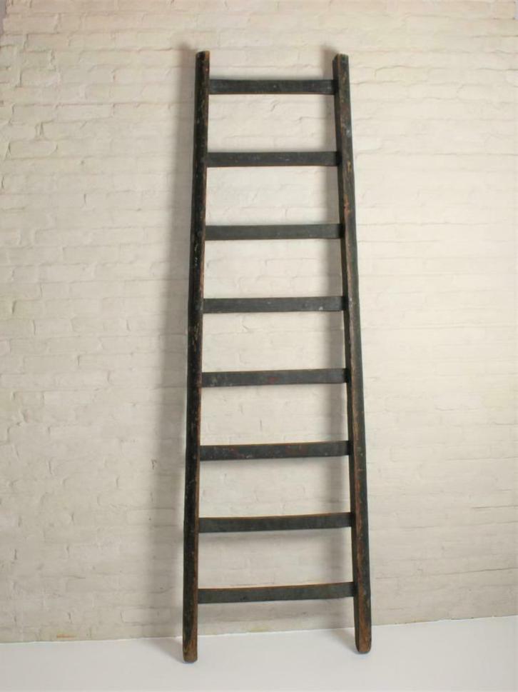 stevige oude houten ladder, Antiek en Kunst, Curiosa en Brocante, Ophalen