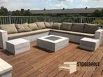 Steigerhouten Hoekbank loungeset steigerhout hoekzetel bank, Tuin en Terras, Tuinsets en Loungesets, Bank, Steigerhout, Nieuw