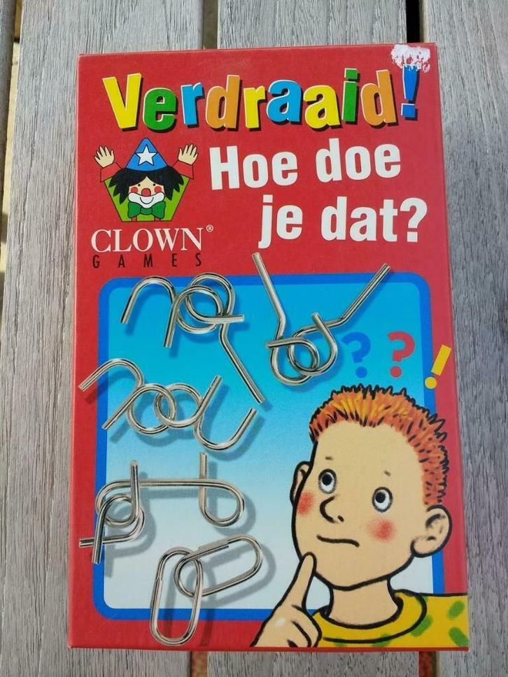 Geduldspelletjes 'Verdraaid! Hoe doe je dat?', Hobby en Vrije tijd, Gezelschapsspellen | Overige, Zo goed als nieuw, Een of twee spelers