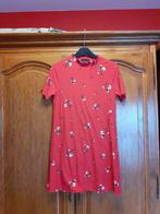 Robe longue rouge avec fleurs, Taille 34 (XS) ou plus petite, Porté, New look, Rouge