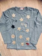 T-shirt gris motifs étoiles dorées...12 ans, Kinderen en Baby's, Kinderkleding | Maat 152, Meisje, Zo goed als nieuw, Shirt of Longsleeve
