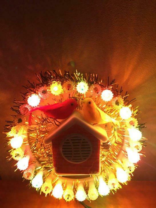 Ancien jeux de lumière avec oiseaux siffleurs, Antiquités & Art, Curiosités & Brocante