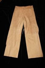 Pantalon femme en daim beige avec poches, Taille: 40, MET, Beige, Taille 38/40 (M), Porté