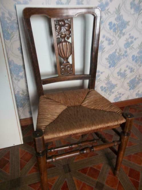 Art nouveau stoel opnieuw laten herbiezen met sculpteerwerk, Antiek en Kunst, Curiosa en Brocante, Ophalen