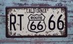USA Metalen wandplaat Retro Style Design  ROUTE 66 - 30x15cm, Ophalen of Verzenden, Zo goed als nieuw, Reclamebord