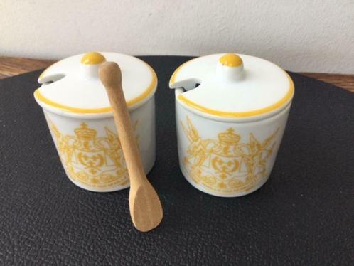 Lot de 2 Mini pots à moutarde (Maille), Antiquités & Art, Antiquités | Céramique & Poterie, Enlèvement ou Envoi
