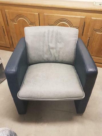 4 design clubzetels  Leolux blauw grijze (prijs is per stuk), Moins de 75 cm, Moins de 150 cm, Enlèvement, Une personne