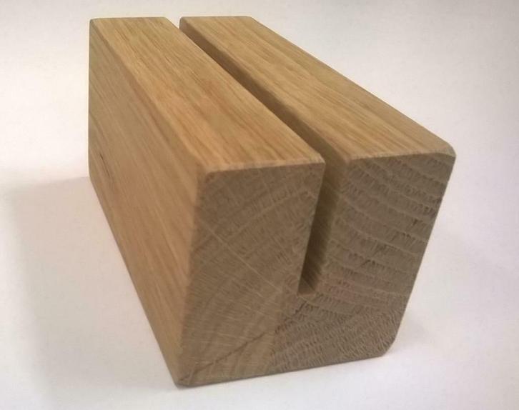 menuhouder massief eiken 110 x 60 x 60 mm onbehandeld en nog, Zakelijke goederen, Horeca | Overige, Ophalen of Verzenden