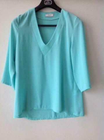 Wijde blouse turkoois, Enlèvement ou Envoi, Porté, Taille 38/40 (M), Autres couleurs