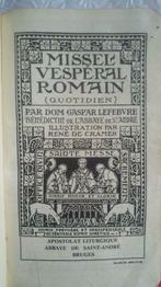 Missel Vesperal Romain Brugge 7 et 13 fevrier 1938 Latin, Gebruikt, Ophalen of Verzenden
