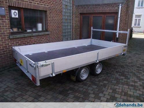 Nieuwe geremde verlaagde plateauaanhangwagen 3,4x1,7, Aalst, Auto diversen, Auto-accessoires, Nieuw, Ophalen