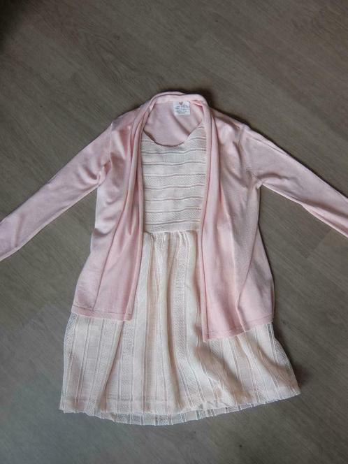 ZARA - Roze jurk + bijhorend golfje. Maat 140. 1x gedragen, Enfants & Bébés, Vêtements enfant | Taille 140, Comme neuf, Fille