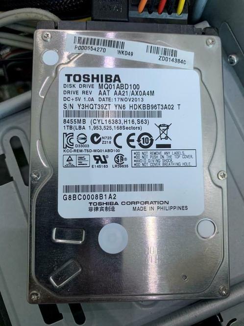 Toshiba 1Tb S-ATA 2.5Inch, Informatique & Logiciels, Disques durs, Comme neuf, Laptop, Interne, SATA, Enlèvement