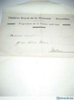 Théatre royal de la monnaie Programma 1928