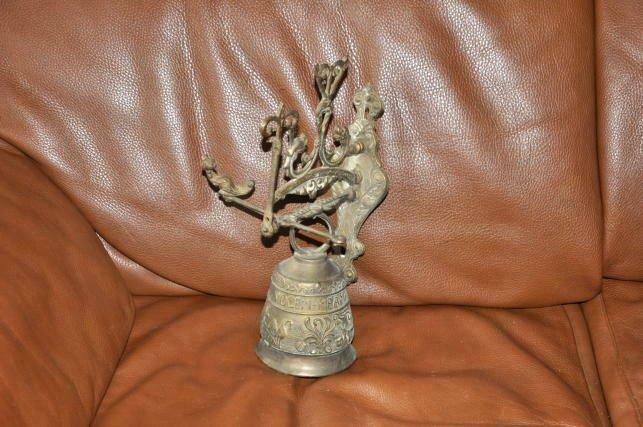 § cloche murale en laiton, Antiquités & Art, Antiquités | Bronze & Cuivre, Enlèvement ou Envoi