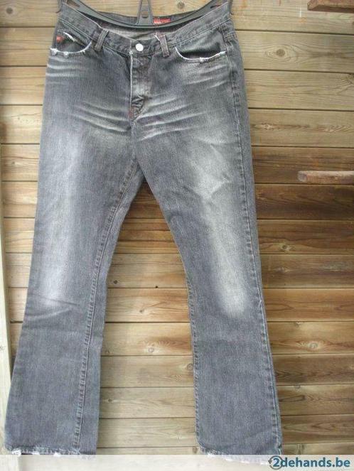 Stoere jeans "Miss sixty" Tommy style- zwart, Kleding | Dames, Broeken en Pantalons, Gedragen, Maat 36 (S), Ophalen of Verzenden