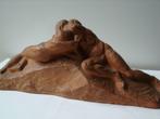 Joseph WITTERWULGHE °1883-1967 terre cuite 'le baiser' E A., Enlèvement