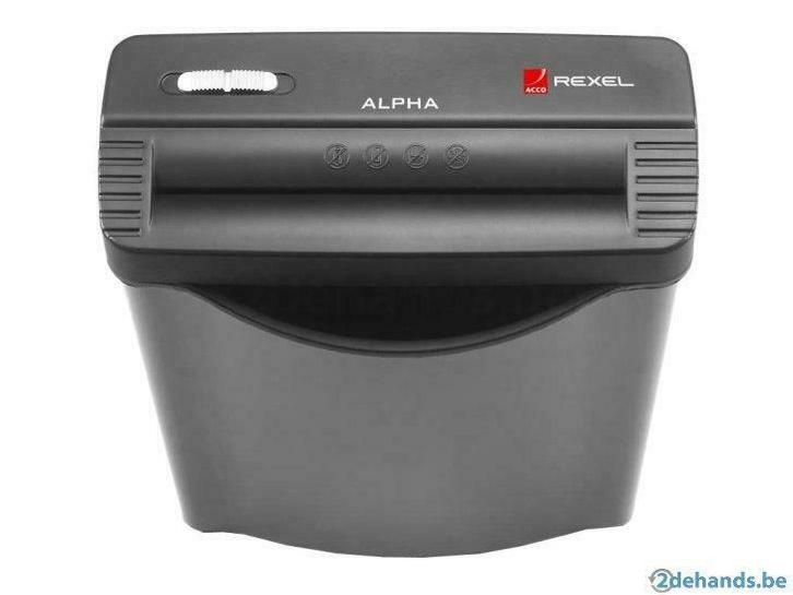 Papiervernietiger Rexel Alpha (nieuw), Zakelijke goederen, Kantoor en Winkelinrichting | Apparatuur en Telecommunicatie, Papiervernietiger